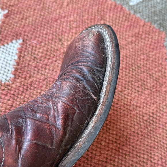 Anderson Bean Women’s Orange and Brown/Burgundy Western Boots - Picture 9 of 17
